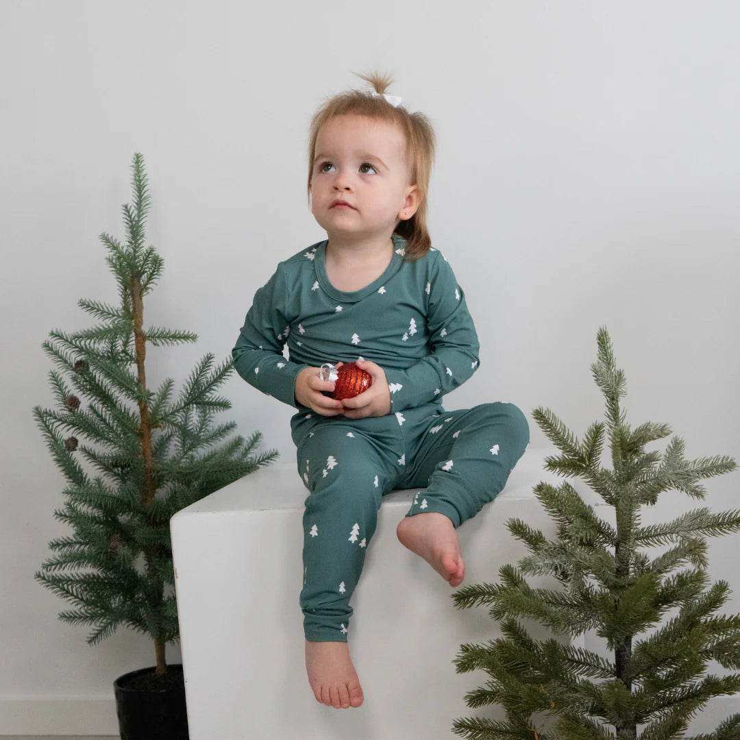 L/S PJ Set - Tiny Trees