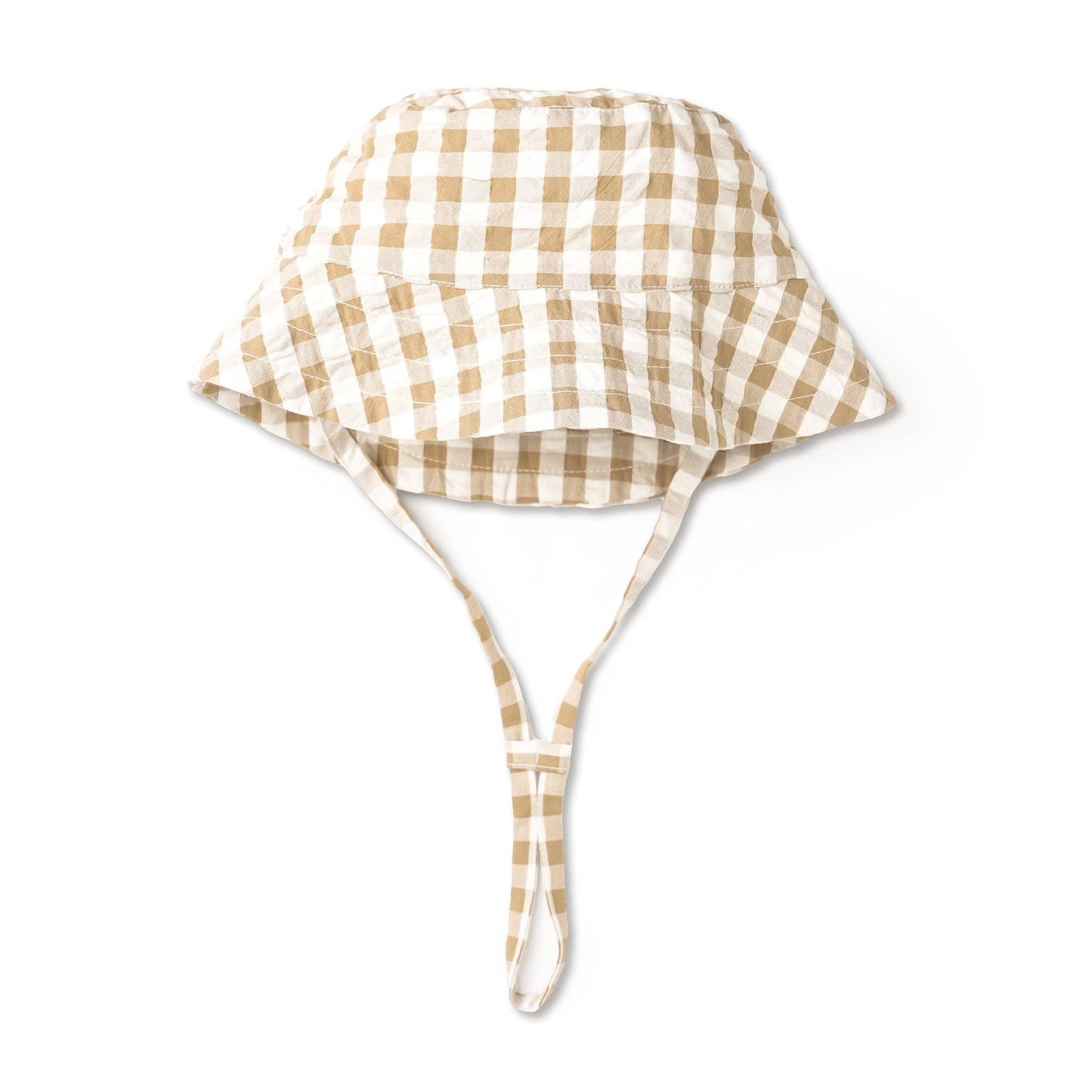 Organic Bucket Sun Hat - Brown Chequered