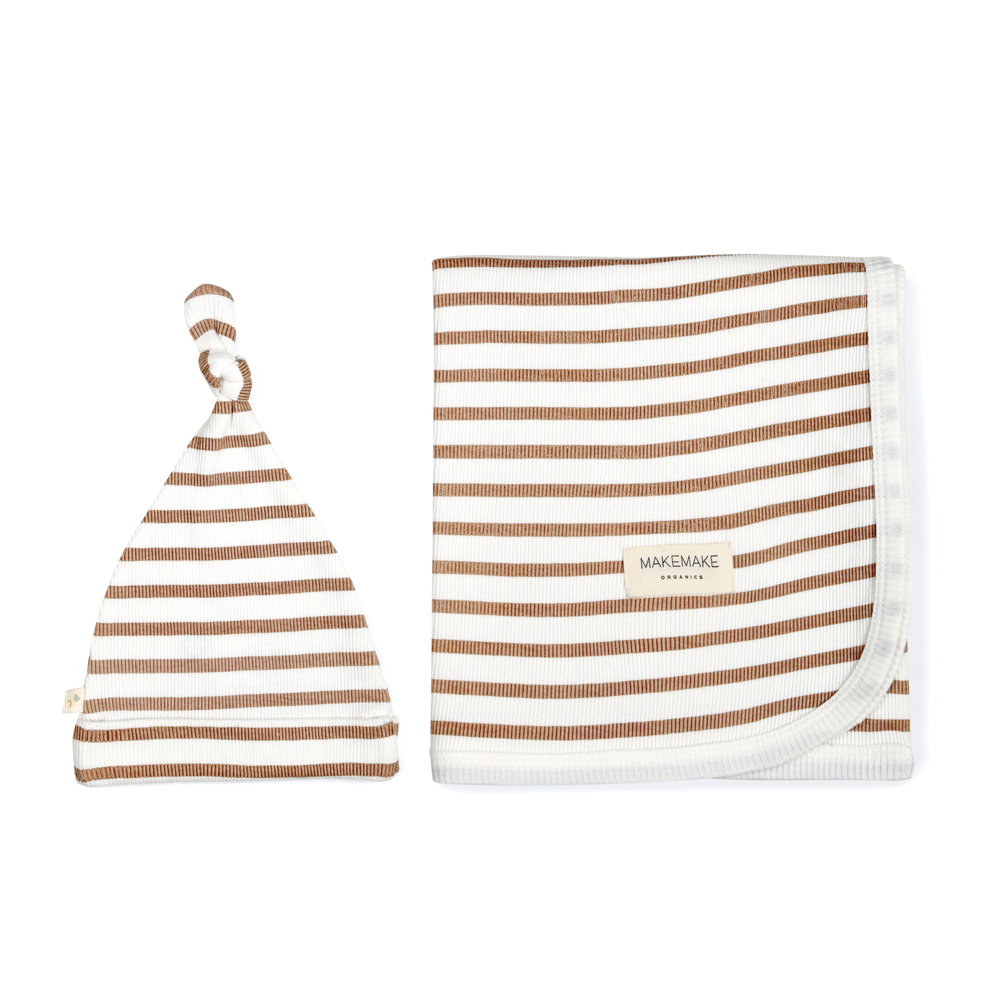 Organic Cotton Swaddle Blanket & Hat | Stripes