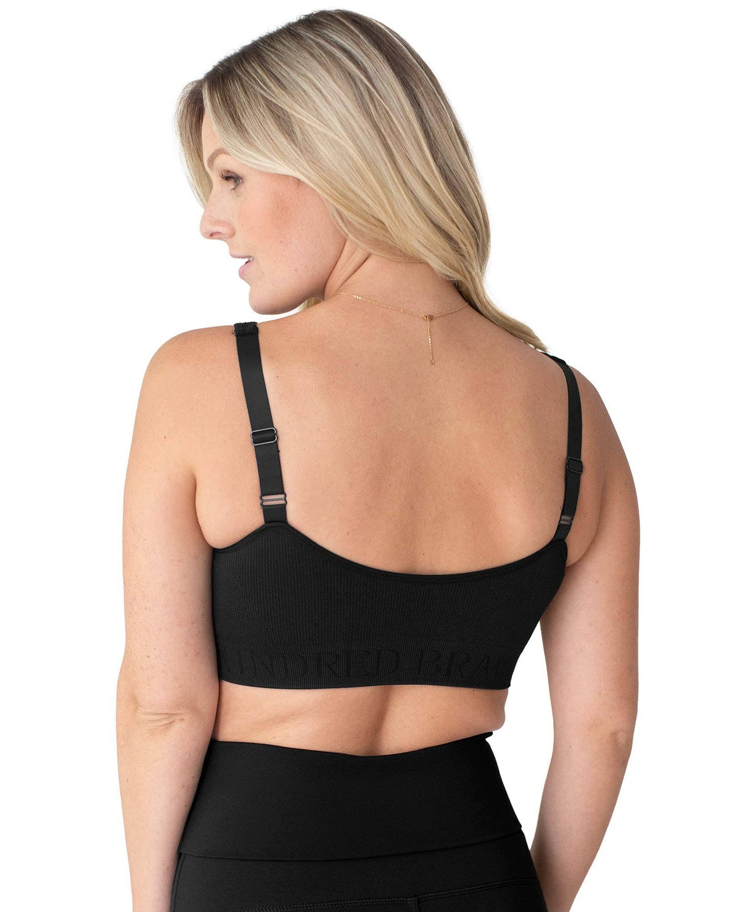 Sublime® Adjustable Crossover Nursing & Lounge Bra - Black