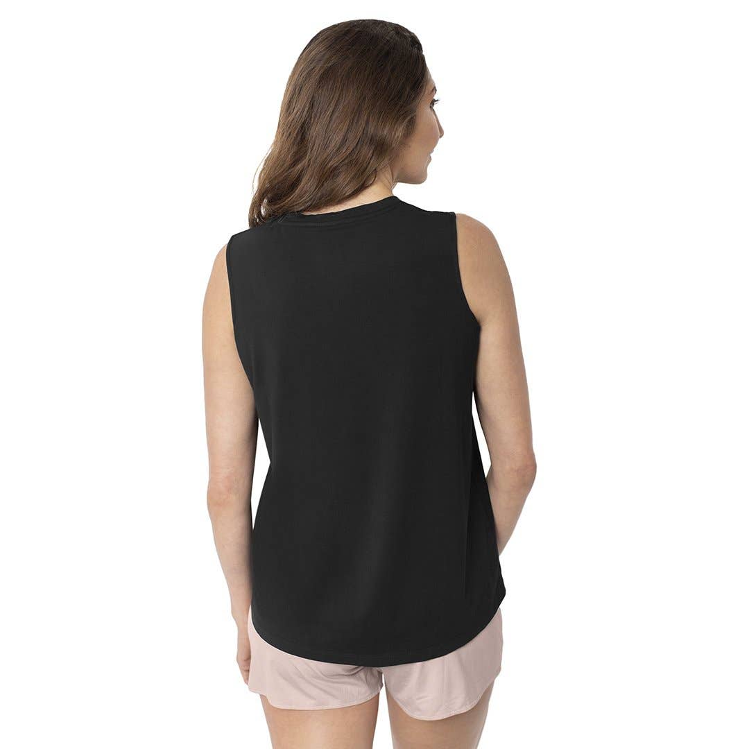 Bamboo Nursing & Maternity Tank Top - Black