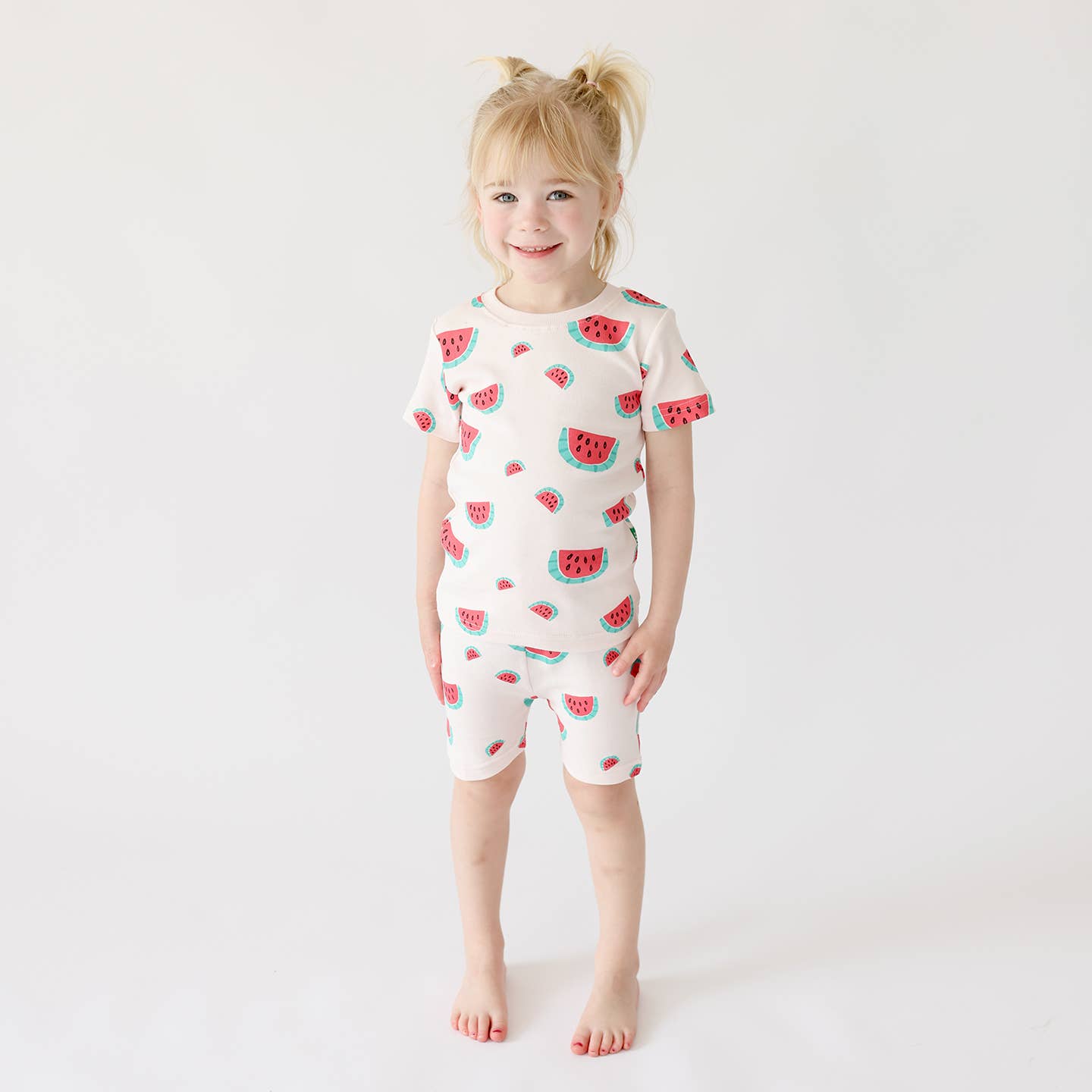 "My Jammies" Organic Kids Summer Pajamas - Watermelons