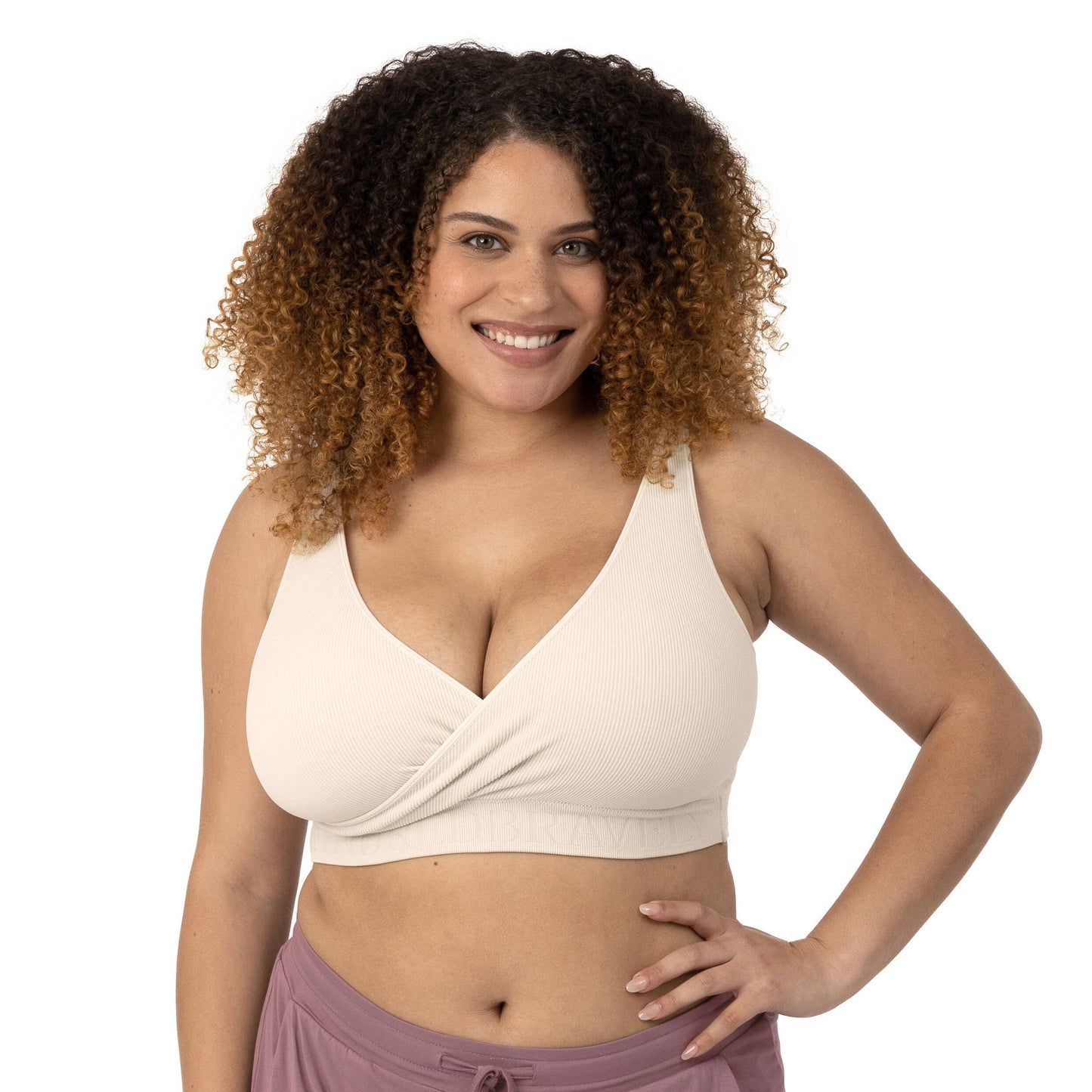 Sublime® Adjustable Crossover Nursing & Lounge Bra - Soft Pink
