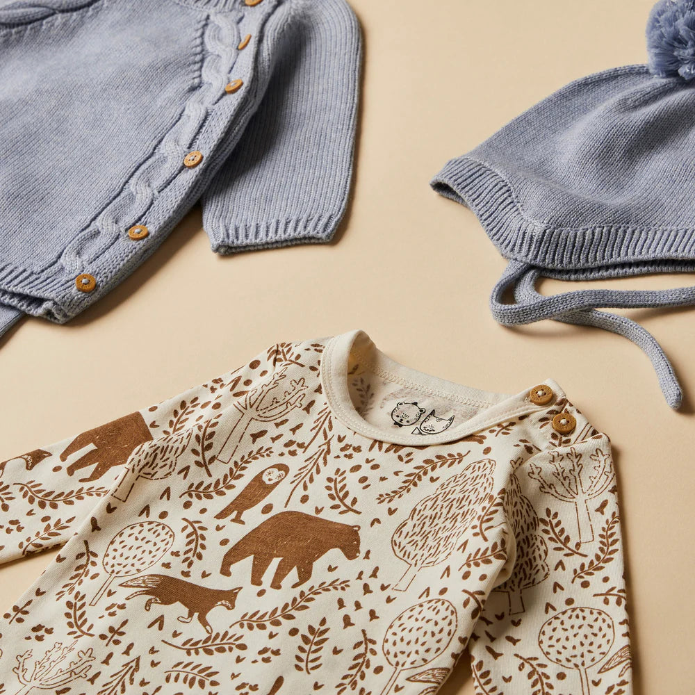 Organic Bodysuit - Winter Forest