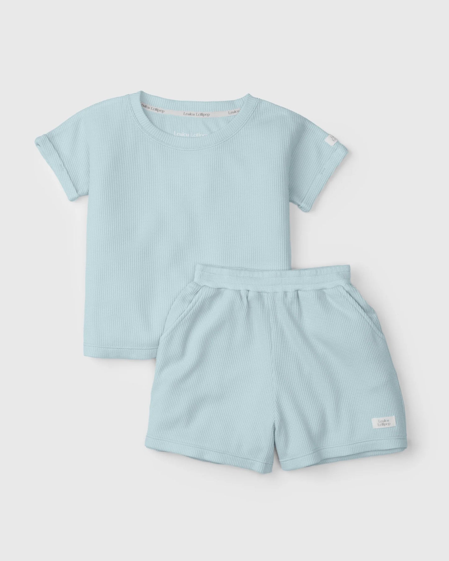 Waffle Top + Bottom Set - Sea Glass