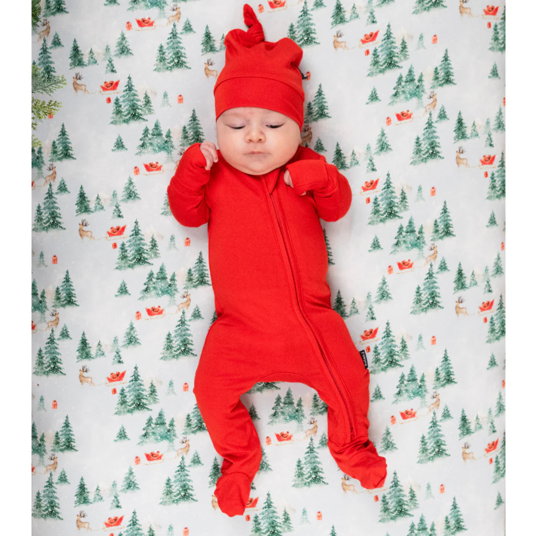 Zipper Sleeper - Santa Red