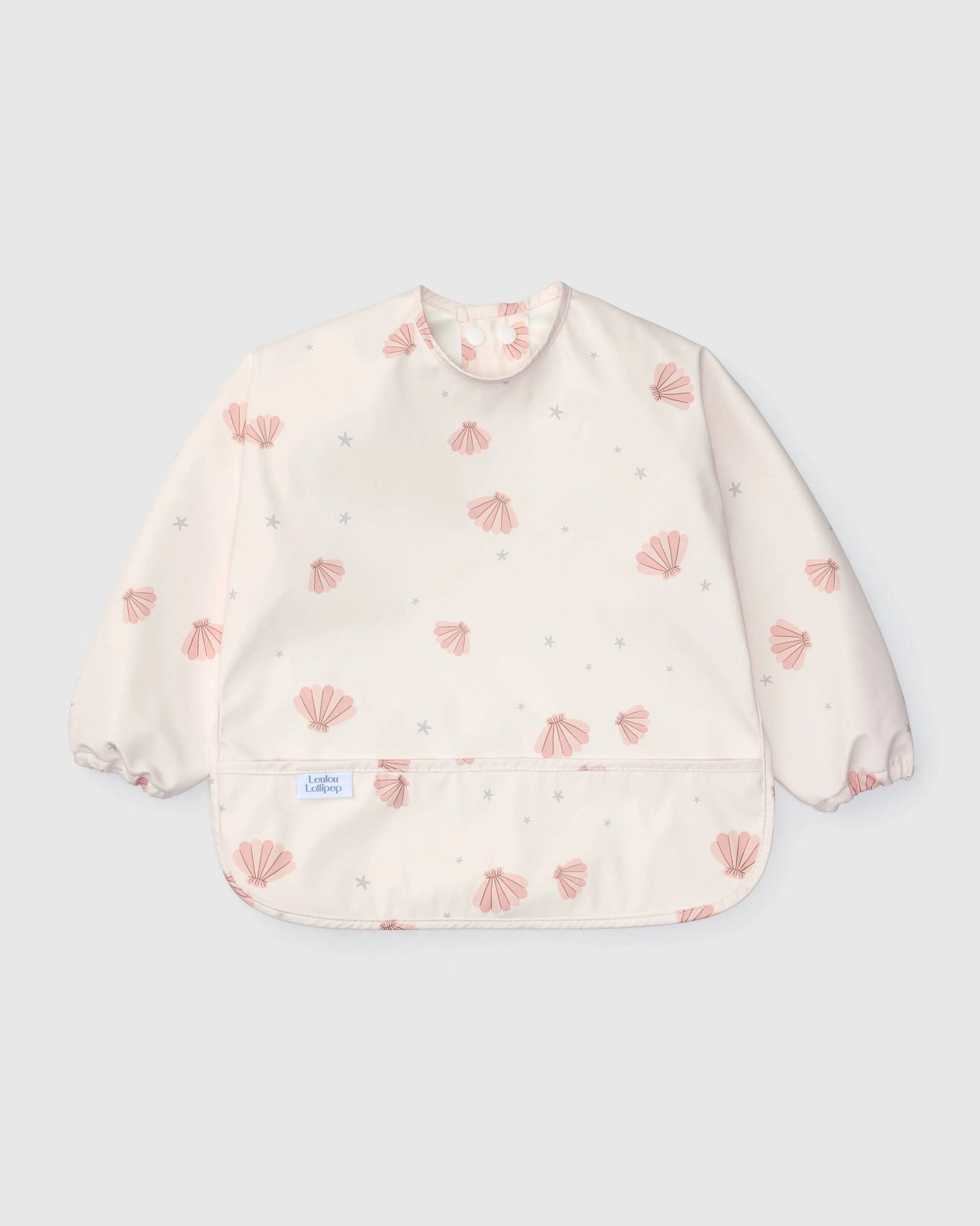 Long Sleeve Bib - Seashells