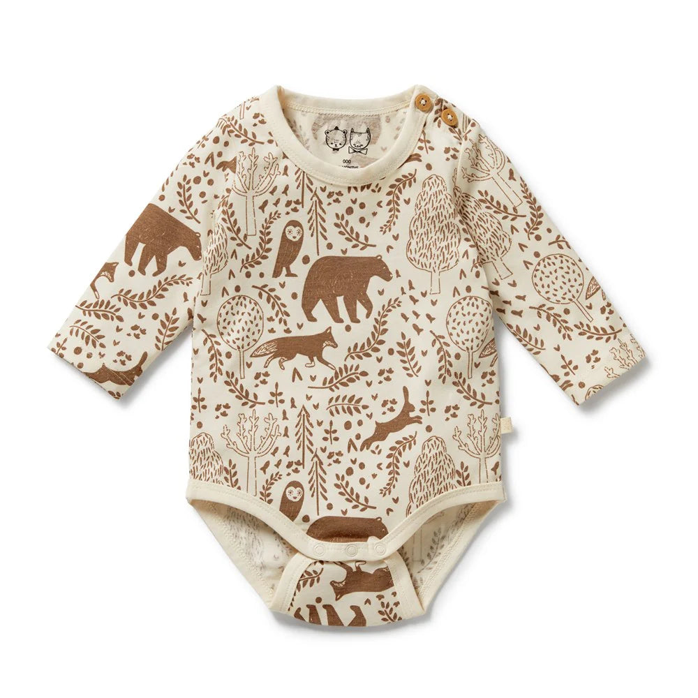 Organic Bodysuit - Winter Forest
