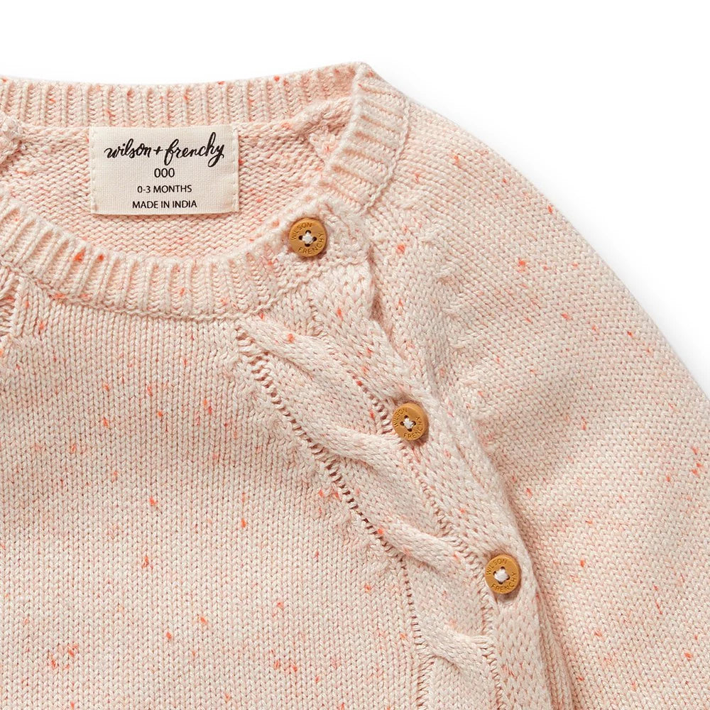 Organic Knitted Kimono Cardigan - Fairy Floss