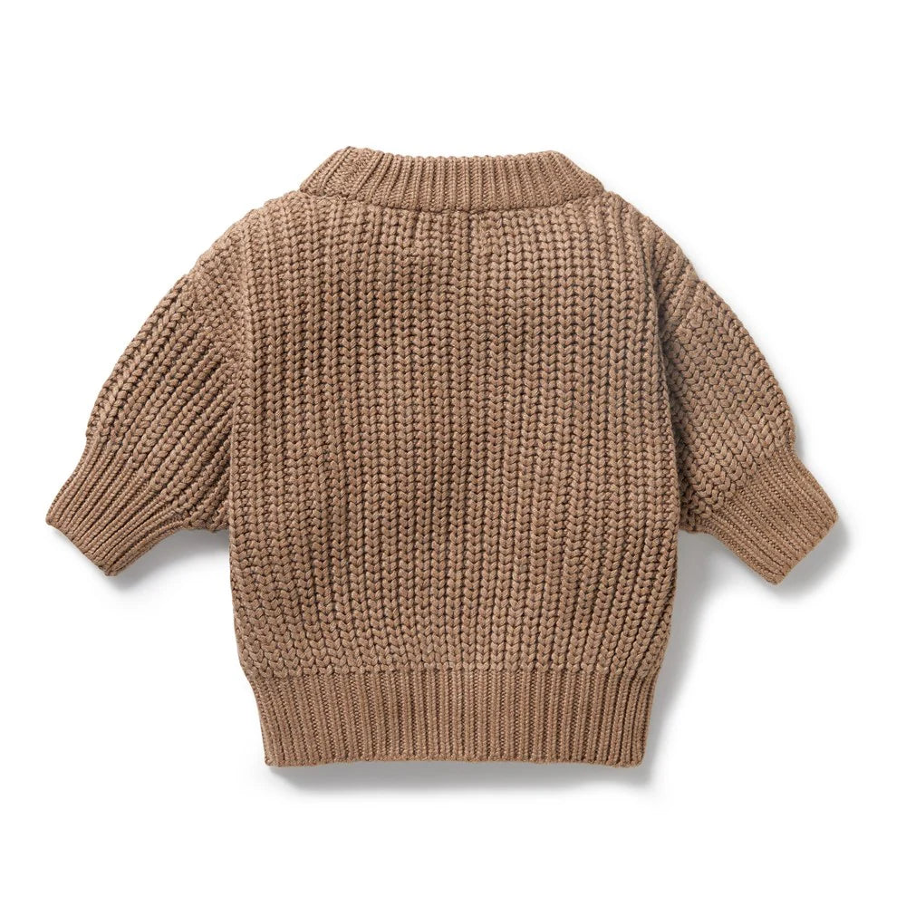 Organic Knitted Jumper - Coco Speckle