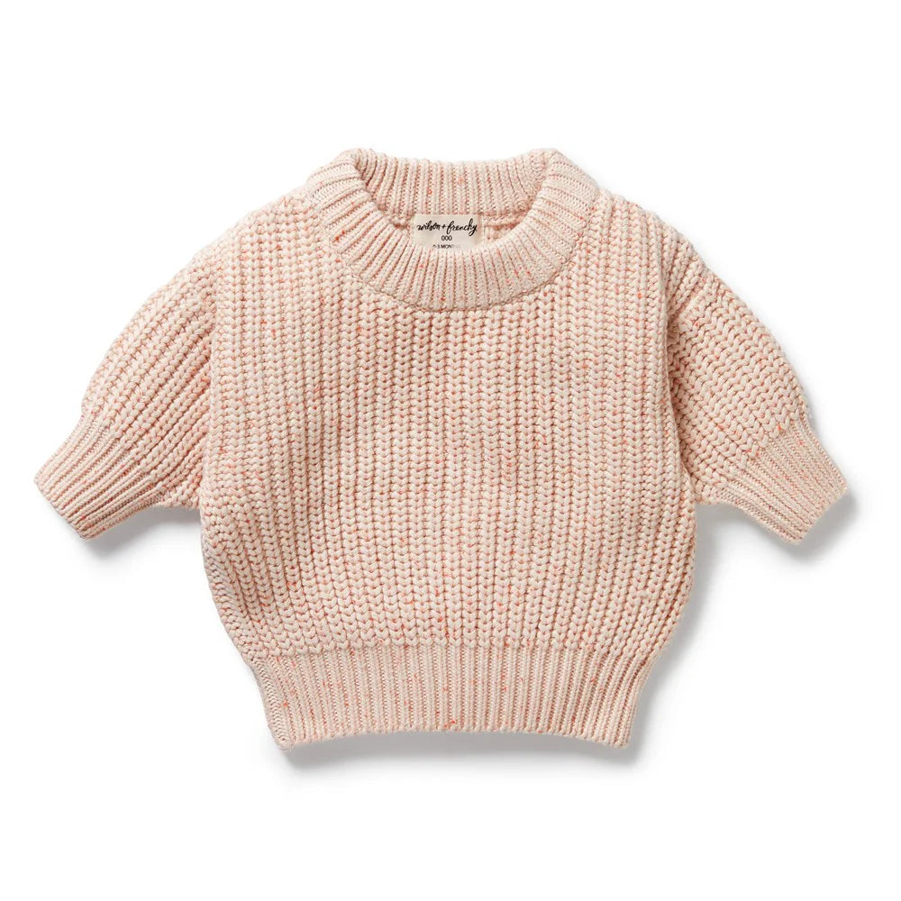 Organic Knitted Jumper - Fairy Floss