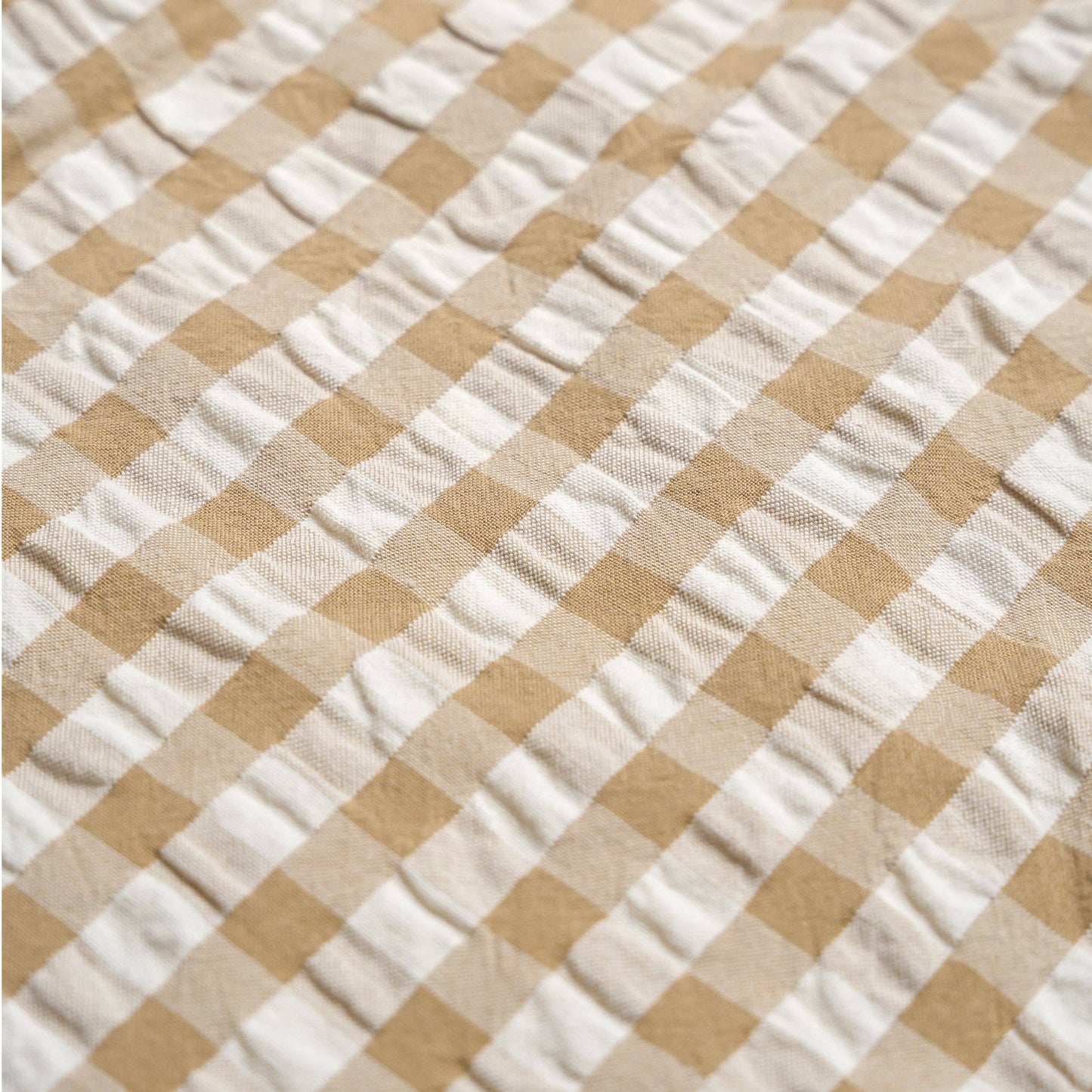 Organic Bucket Sun Hat - Brown Chequered