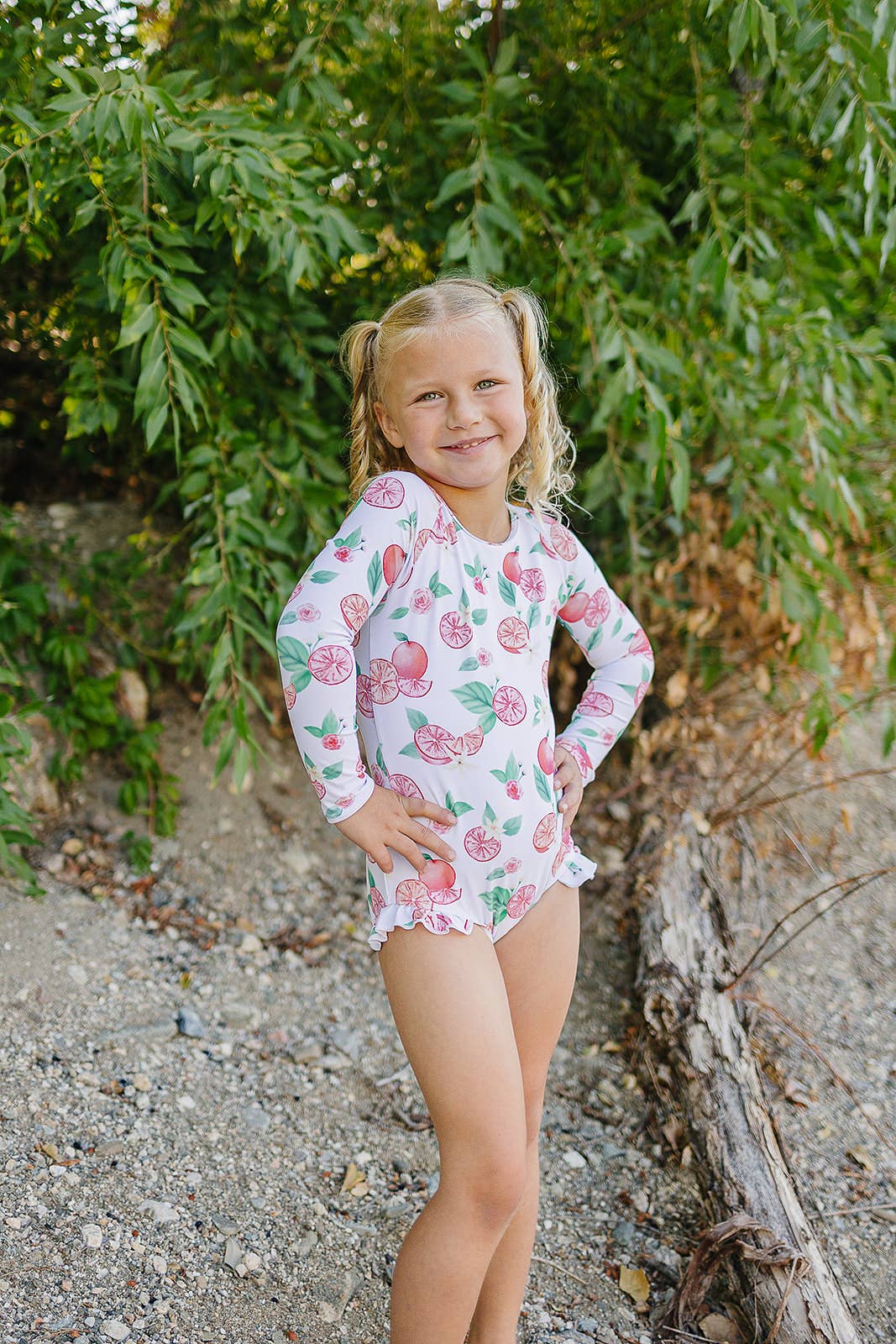 The "Bella" Ruffle Rashguard Suit
