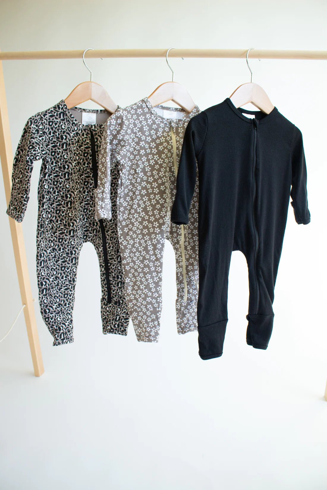 Tiny Button Apparel Infant Sleeper - Black - Mama + Fawn Co.-Apparel