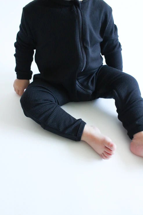 Tiny Button Apparel Infant Sleeper - Black - Mama + Fawn Co.-Apparel