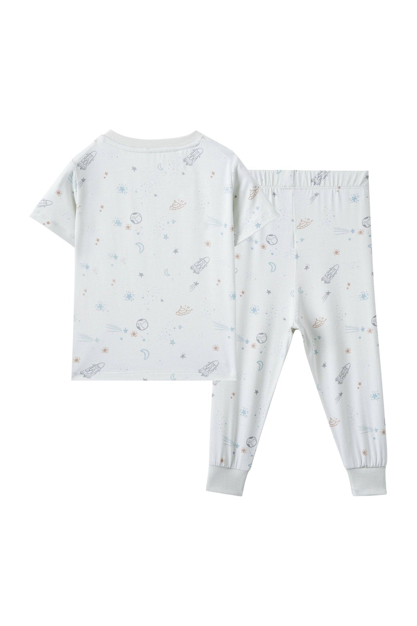 
                  
                    Baby outfit with shirt and pants on a white background.
                  
                