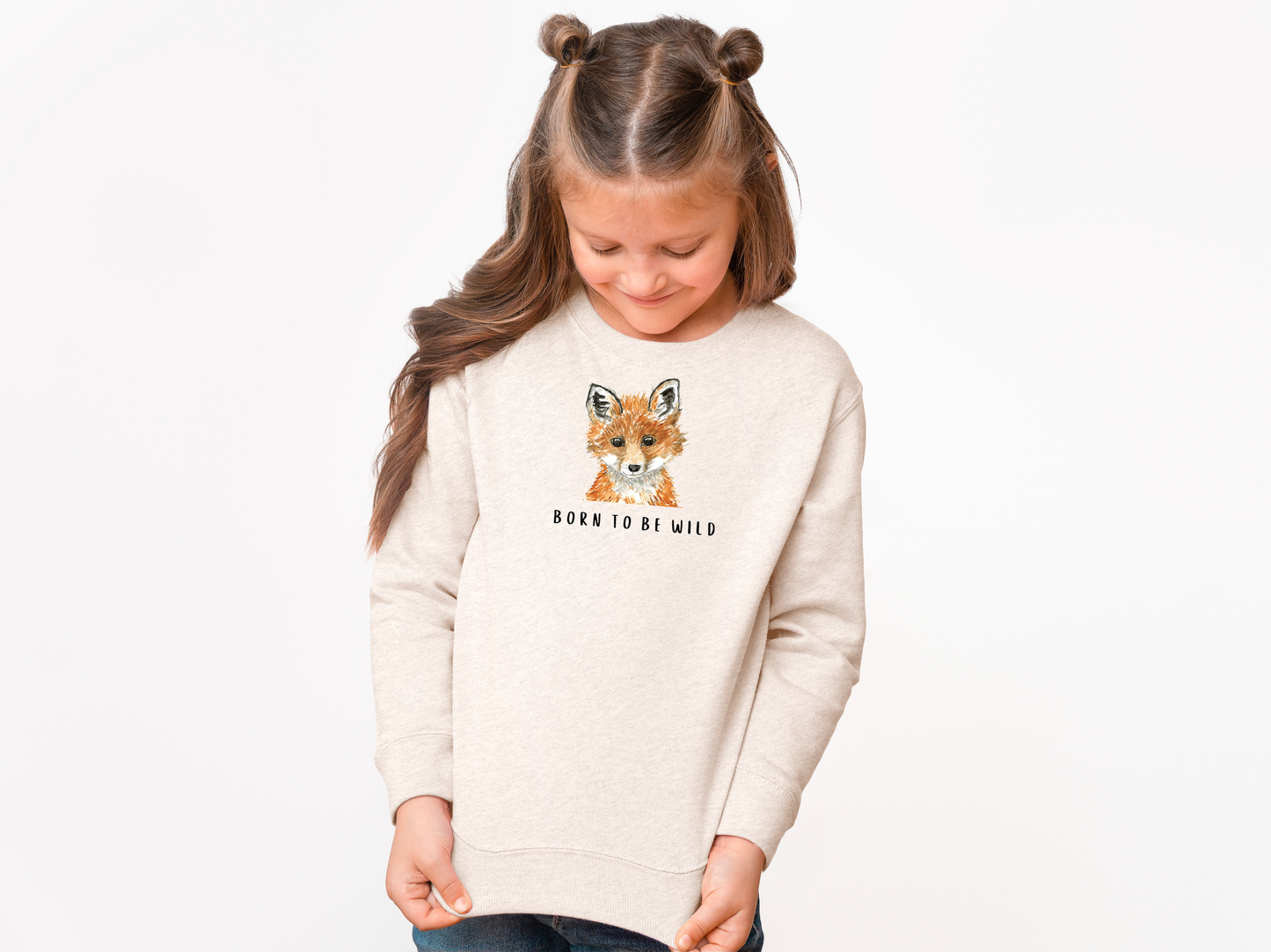 
                  
                    Fox Born to be Wild Sweatshirt  - Natural Beige
                  
                