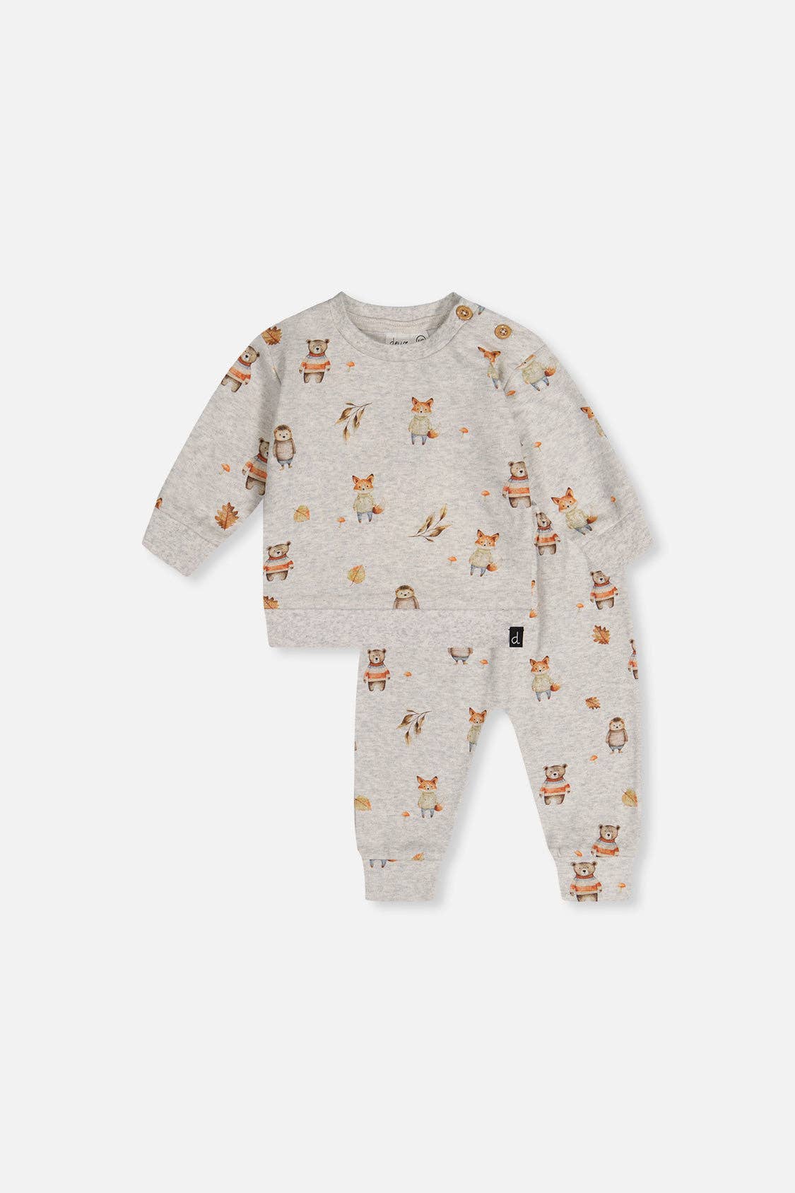
                  
                    Children's lounge set with animal pattern on a white background.
                  
                