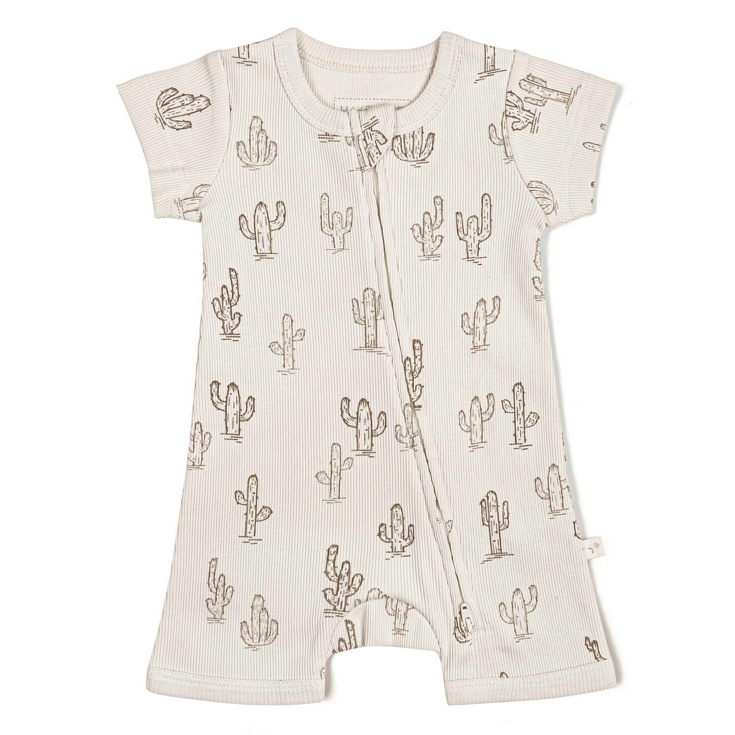 
                  
                    Organic Cotton Short Zip Romper | Cactus
                  
                