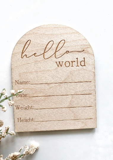 
                  
                    Hello World Baby Info Disc Arch
                  
                