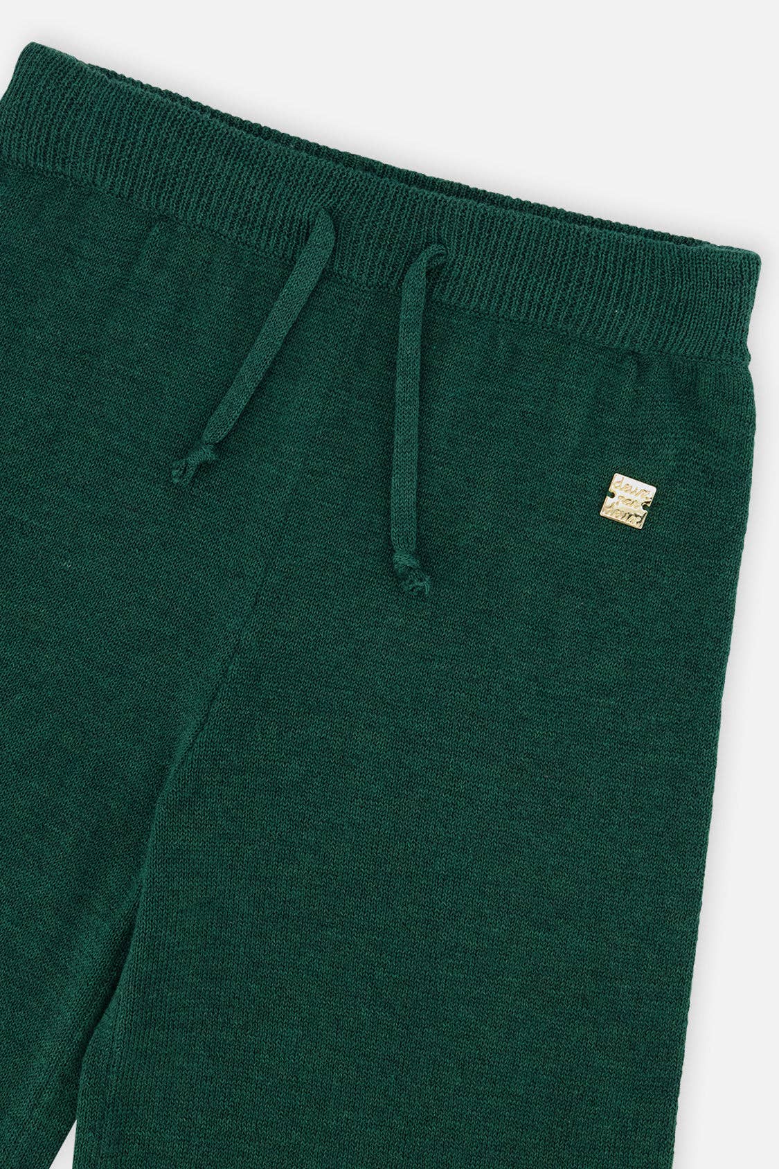 
                  
                    Green sweatpants with a small logo on a white background.
                  
                