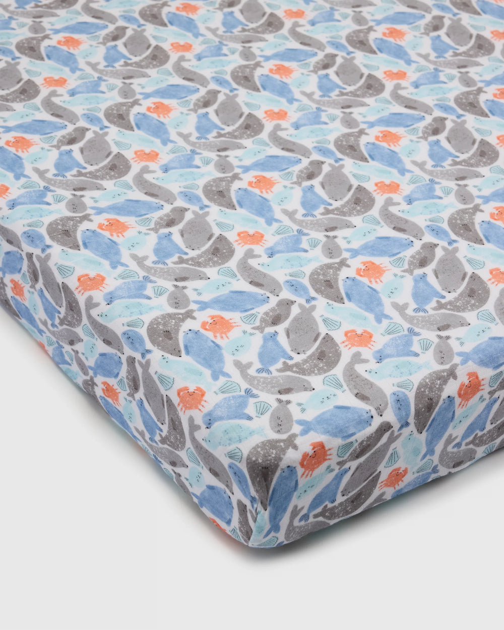 Muslin Fitted Crib Sheet - Silly Seals