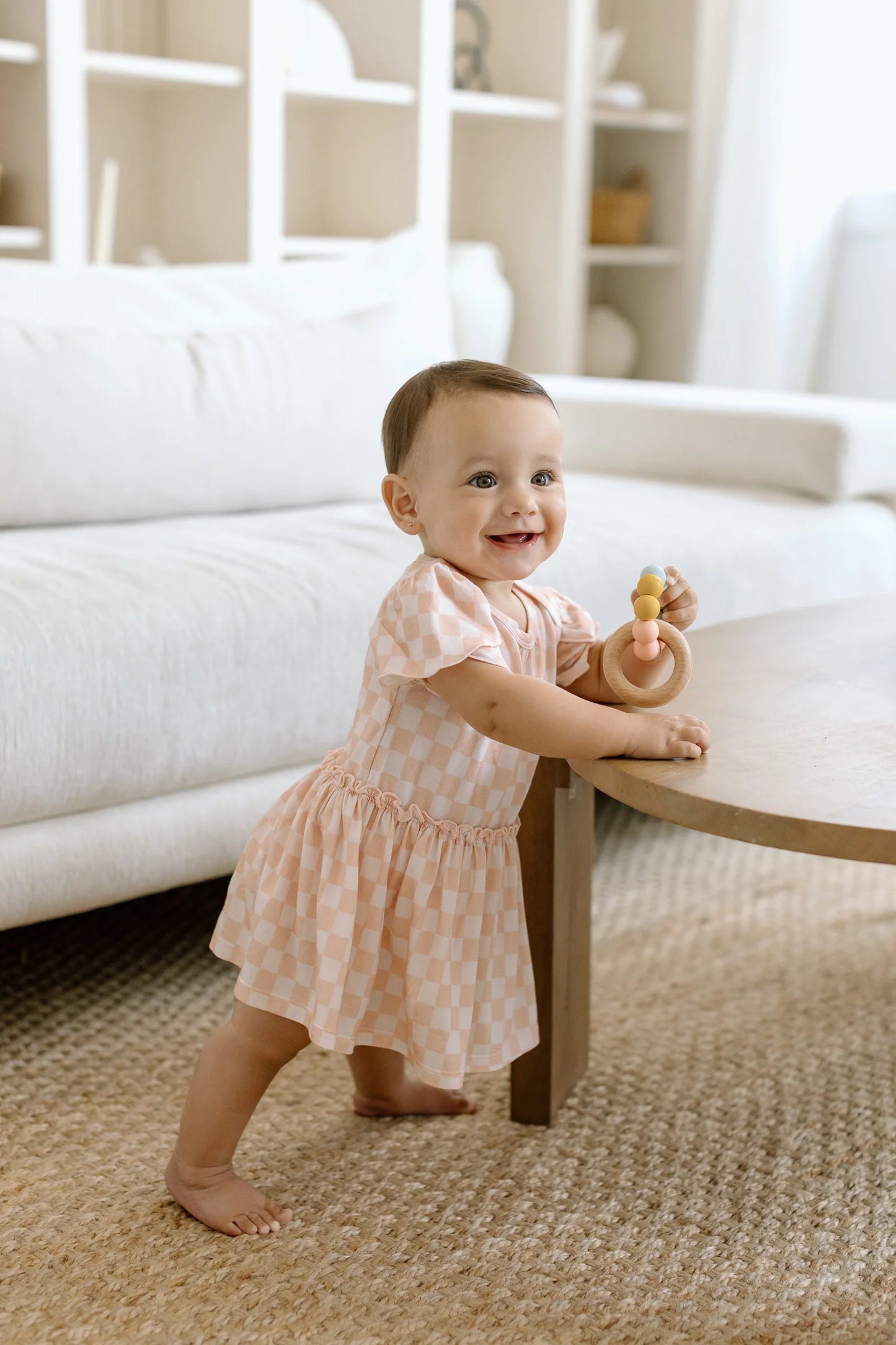 
                  
                    Bodysuit Dress - Pink Checkerboard
                  
                