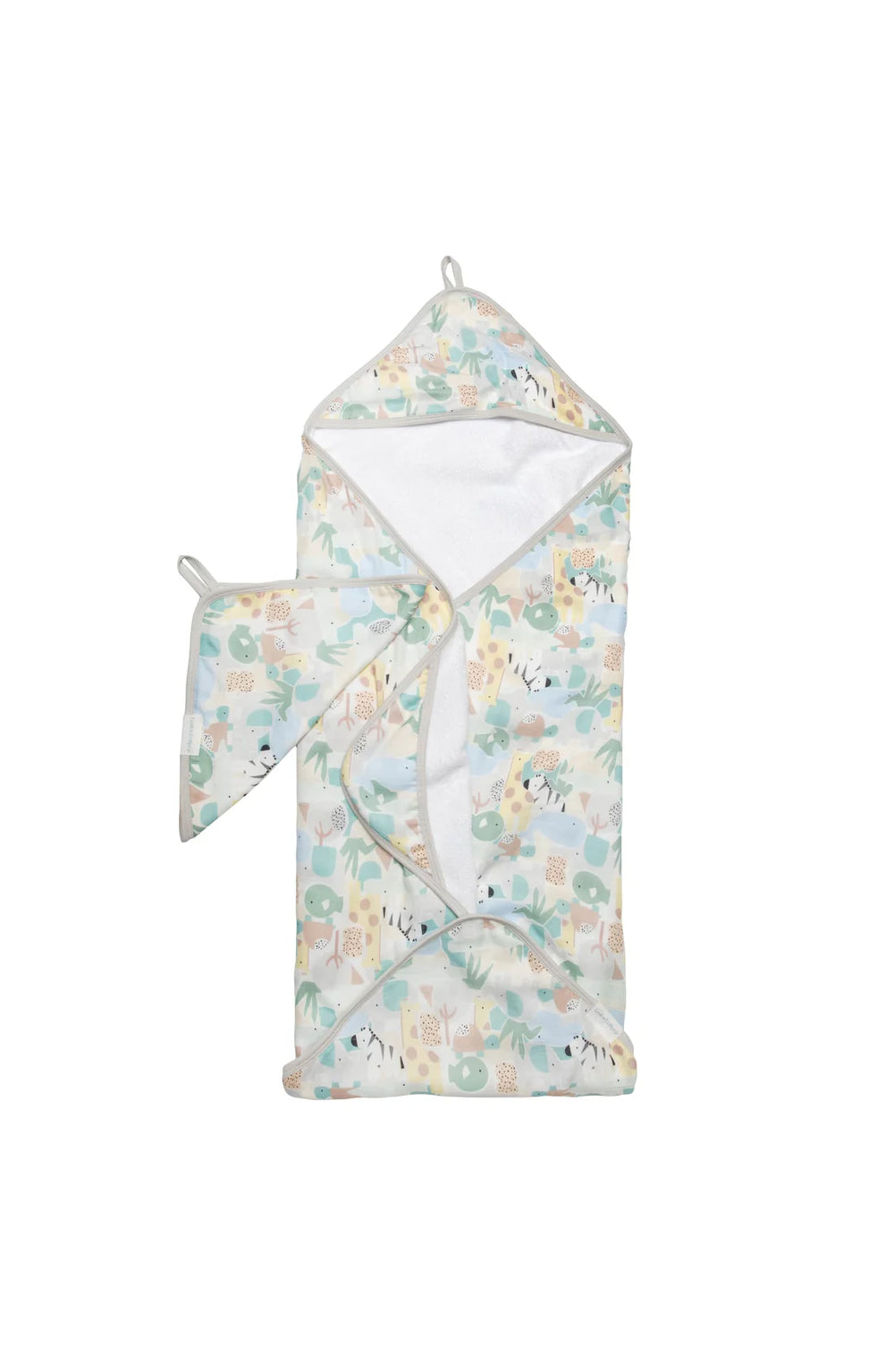 Muslin Hooded Towel Set | Animal Puzzle