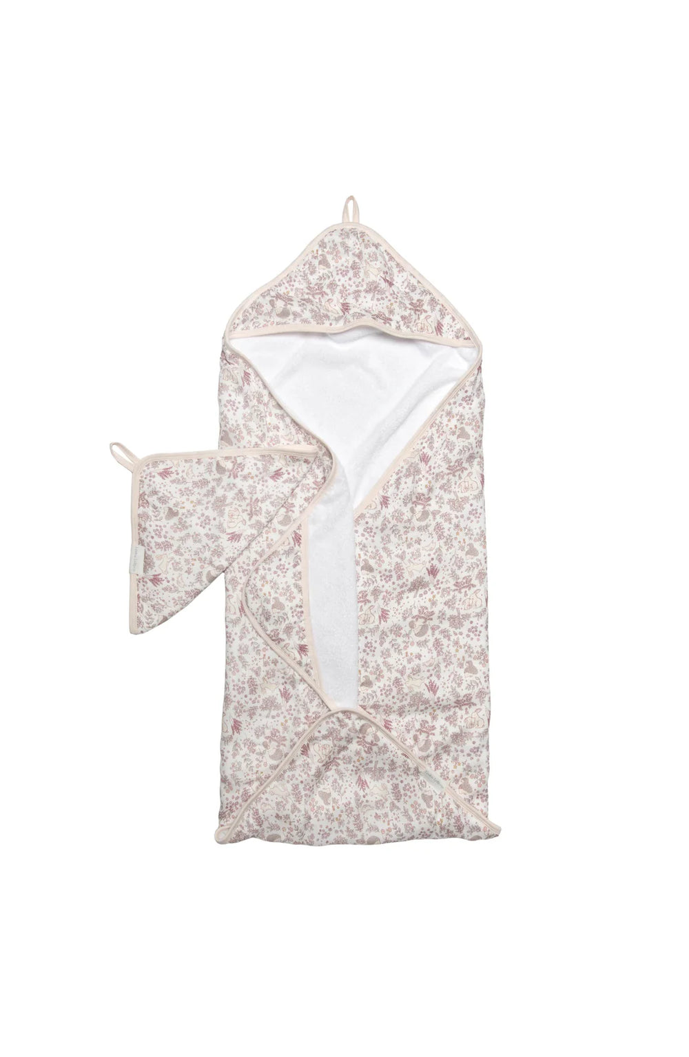 Muslin Hooded Towel Set | Hedgehog Forest