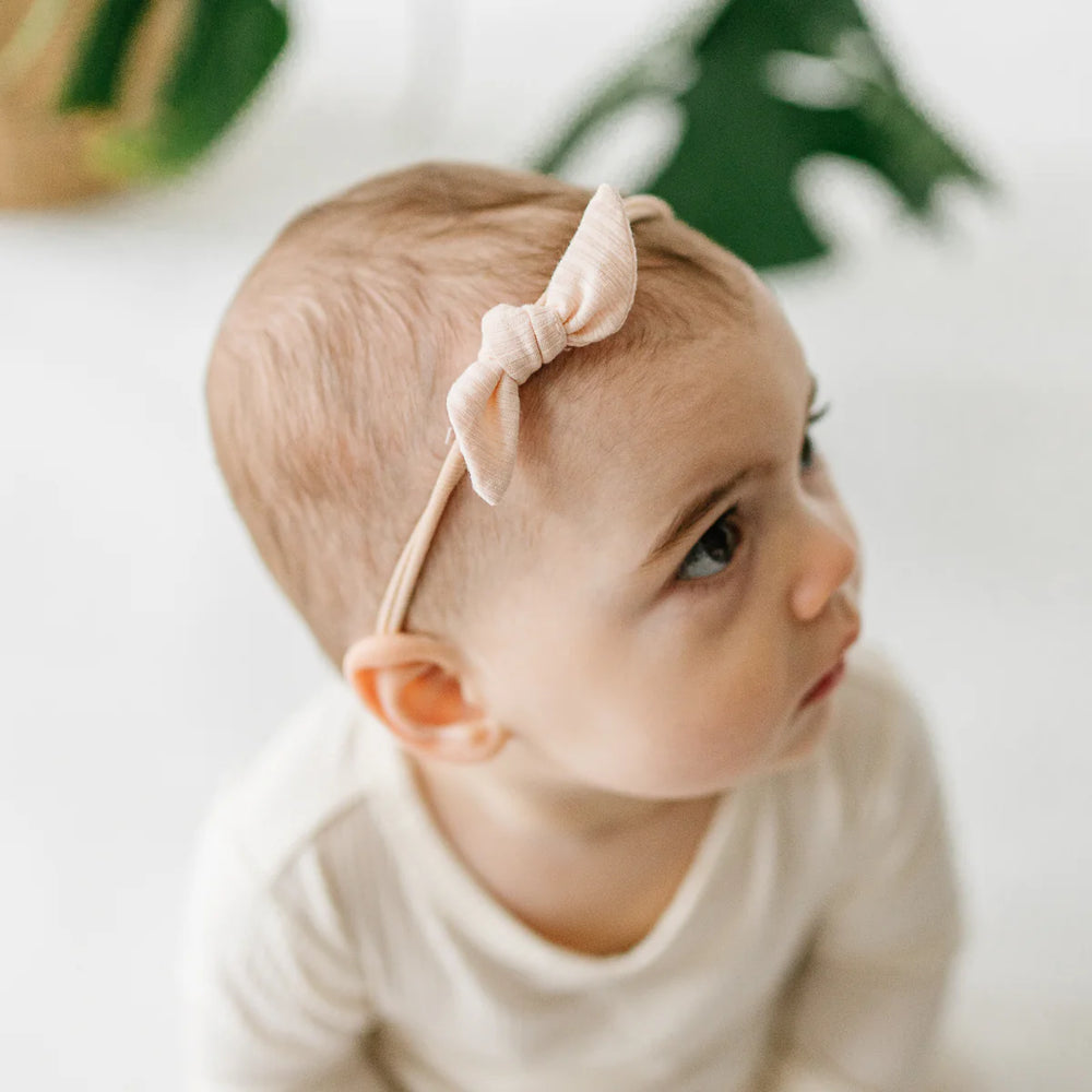 
                  
                    Ribbed Bamboo Little Knot Headband - Dusty Peach
                  
                
