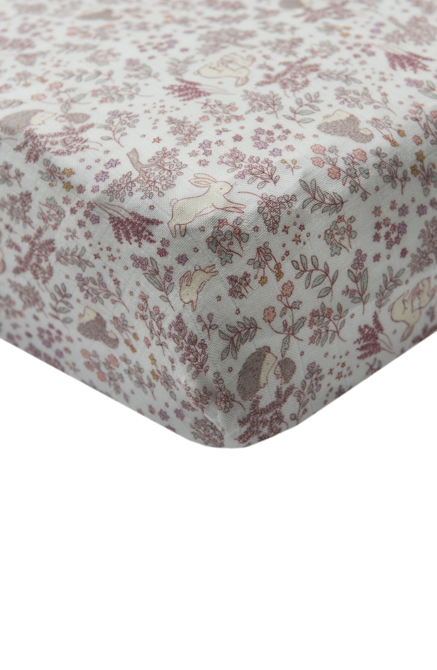 
                  
                    Muslin Fitted Crib Sheet - Hedgehog Forest
                  
                