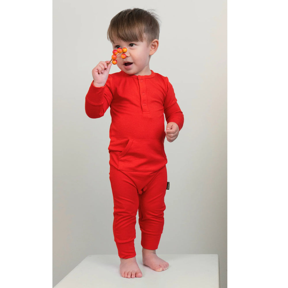 
                  
                    Long Sleeves Pocket Romper - Santa Red
                  
                