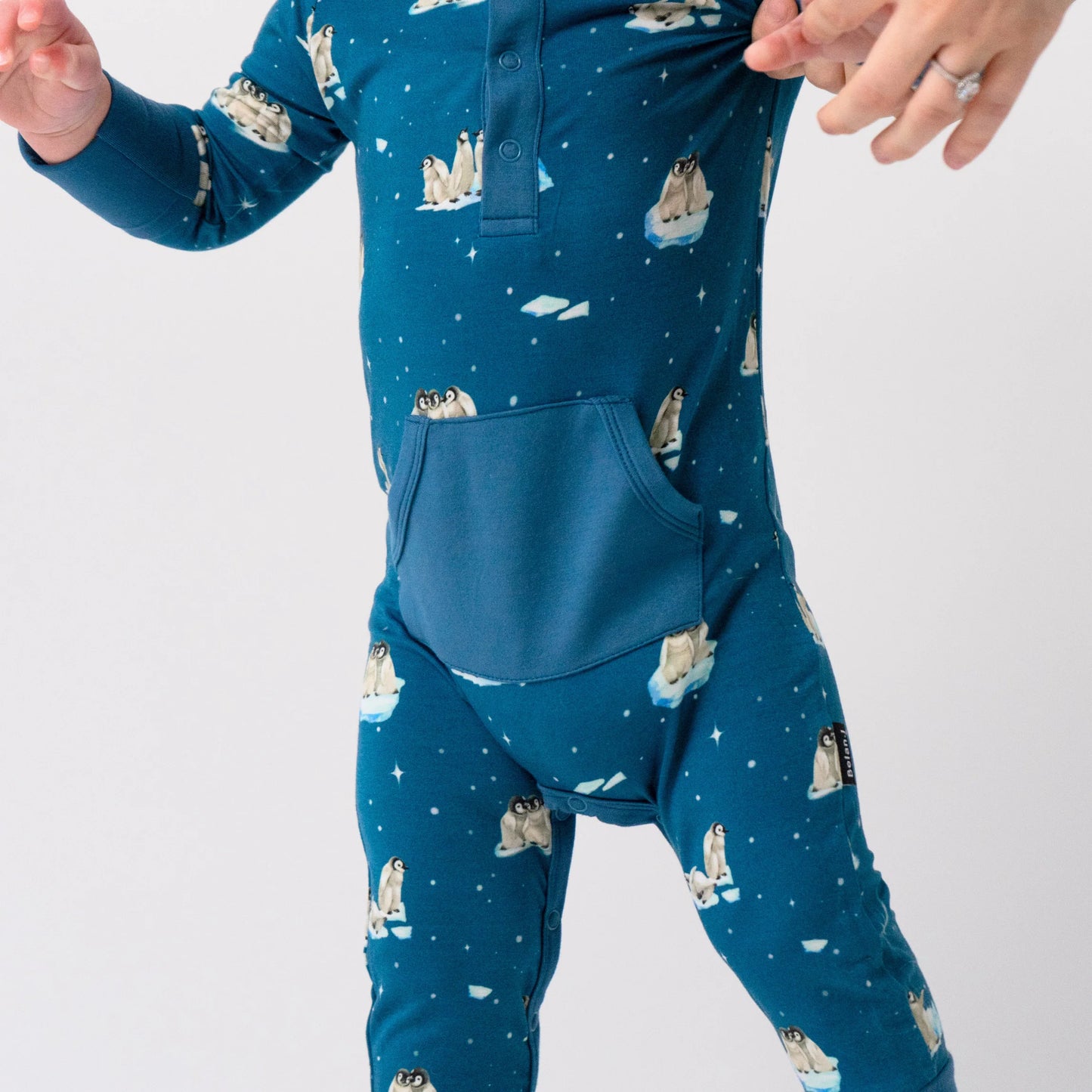 
                  
                    Long Sleeve Pocket Romper - Penguins (Night Sky)
                  
                