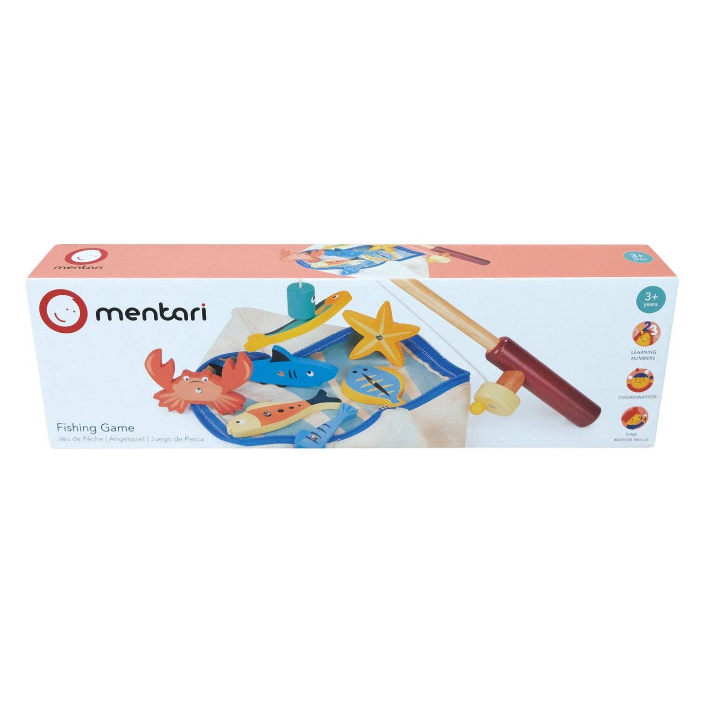 
                  
                    Boxed fishing game set with colorful components on a white background.
                  
                