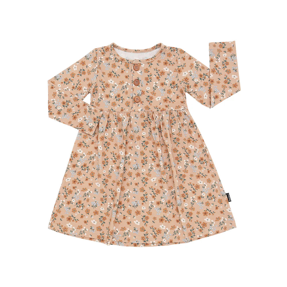 Long Sleeves Peplum Dress - Amber Garden