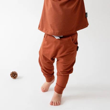 Drawstring Harem Pants | Rust