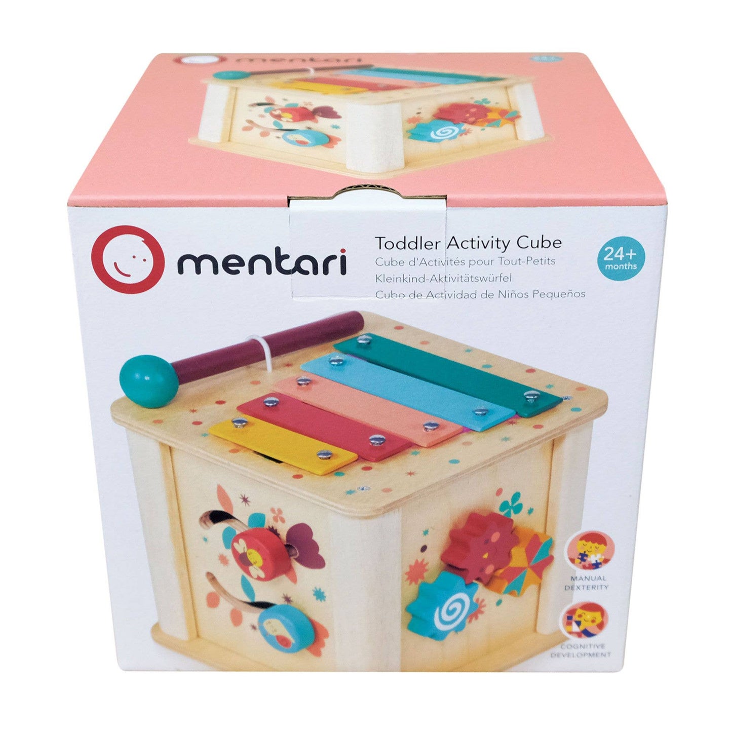 
                  
                    Mentari toddler activity cube packaging on a white background.
                  
                