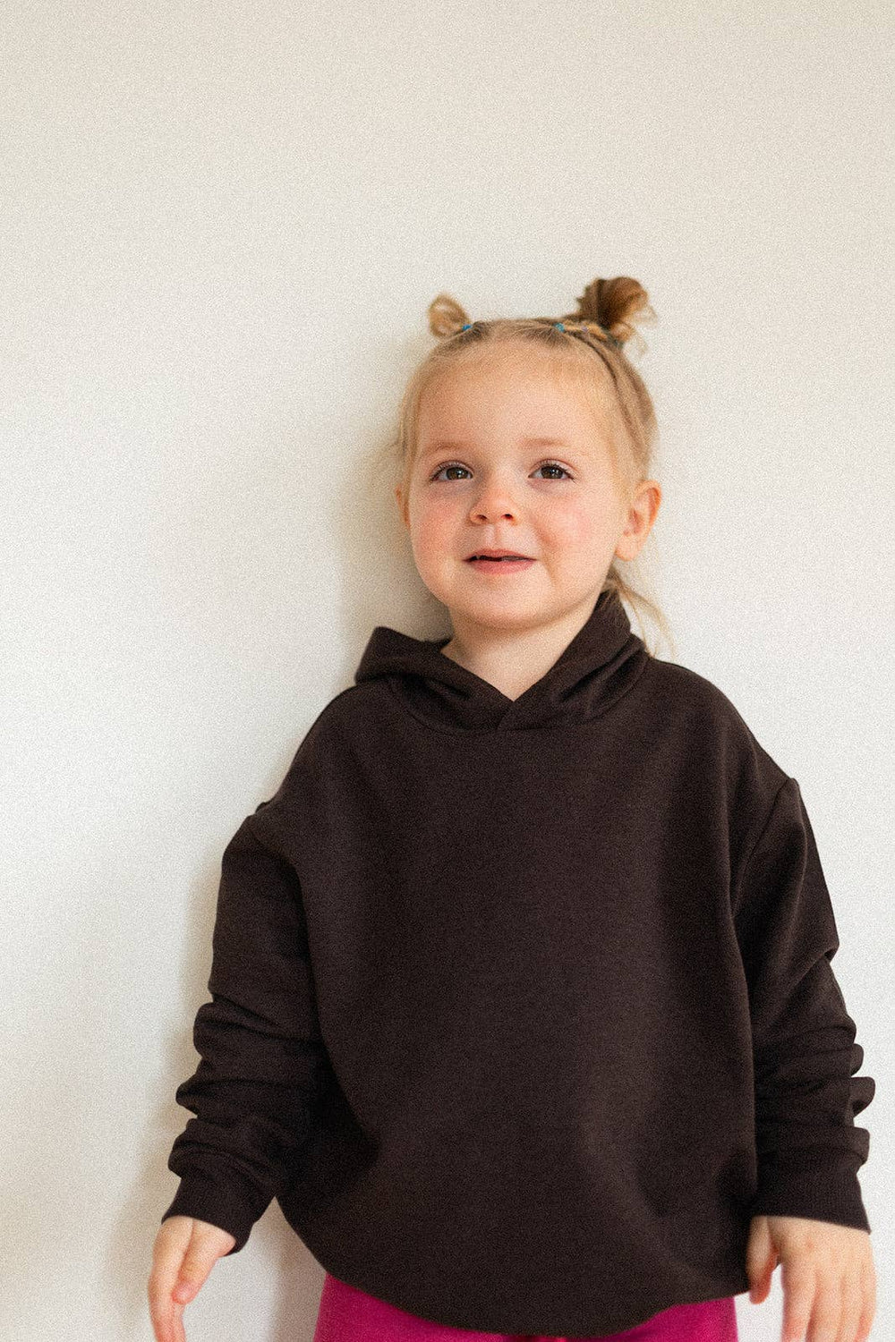 Kids Fleece Relaxed Hoodie - Espresso