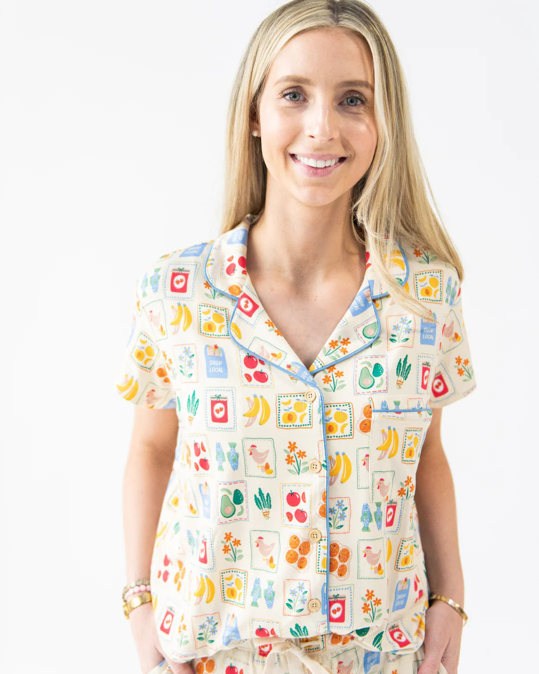 
                  
                    Ladies Button Up Cropped Pant Set | Sunday Market
                  
                