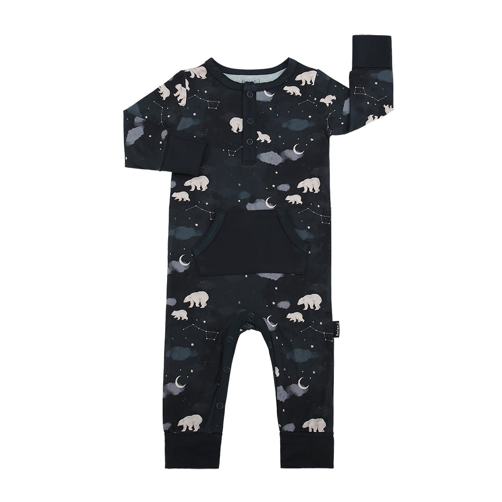 L/S Pocket Romper - Polar Bears