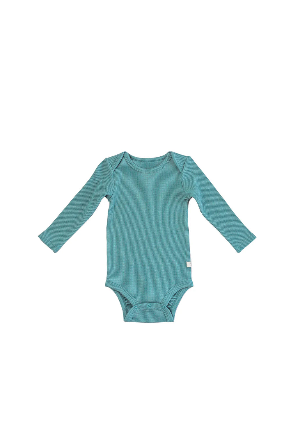 Waffle Long Sleeve Bodysuit | Smoke Blue