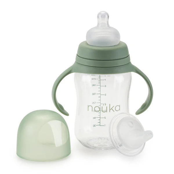 Transitional Sippy/Weighted Straw Cup - Moss