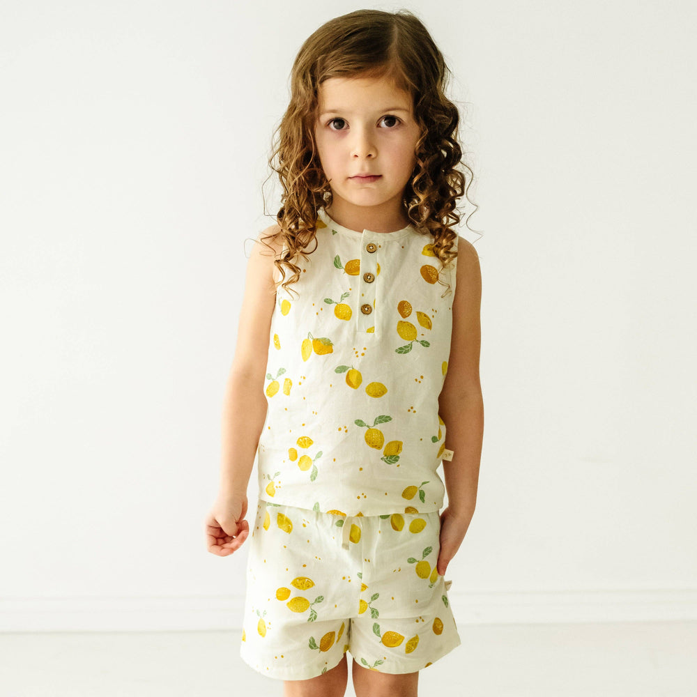 Organic Cotton Tank and Shorts Set | Citron