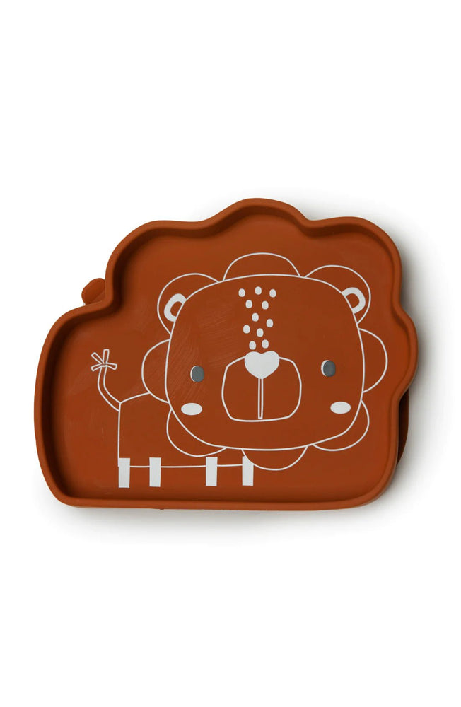 Loulou Lollipop Born to be Wild Silicone Snack Plate - Lion - Mama + Fawn Co.-