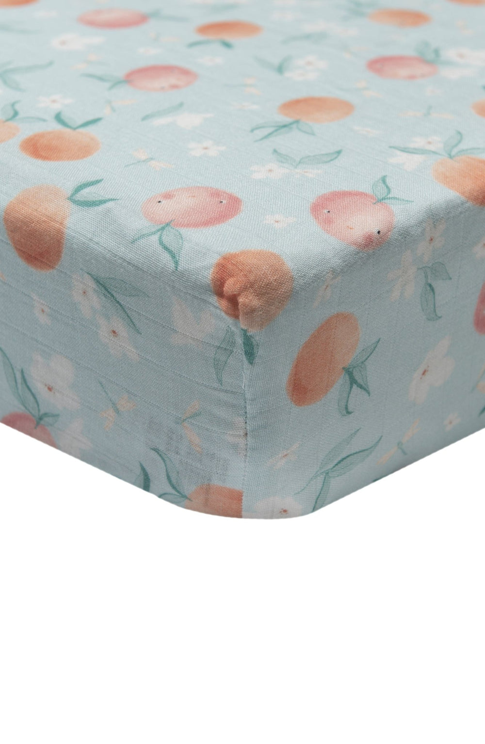 Loulou Lollipop Crib Sheet - Peaches - Mama + Fawn Co.-