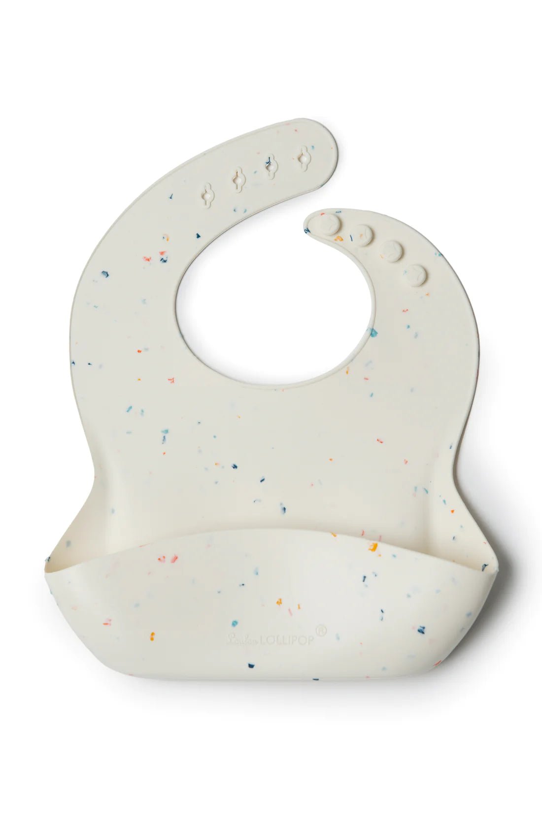 Loulou Lollipop Silicone Bib - Confetti Cream - Mama + Fawn Co.-