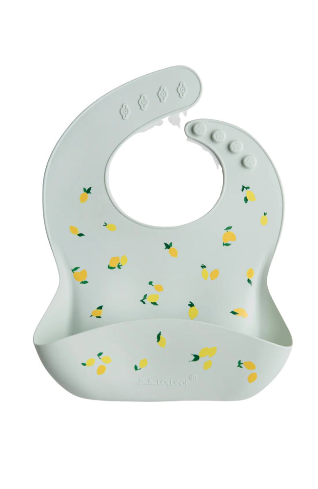 Loulou Lollipop Silicone Bib - Lemon - Mama + Fawn Co.-