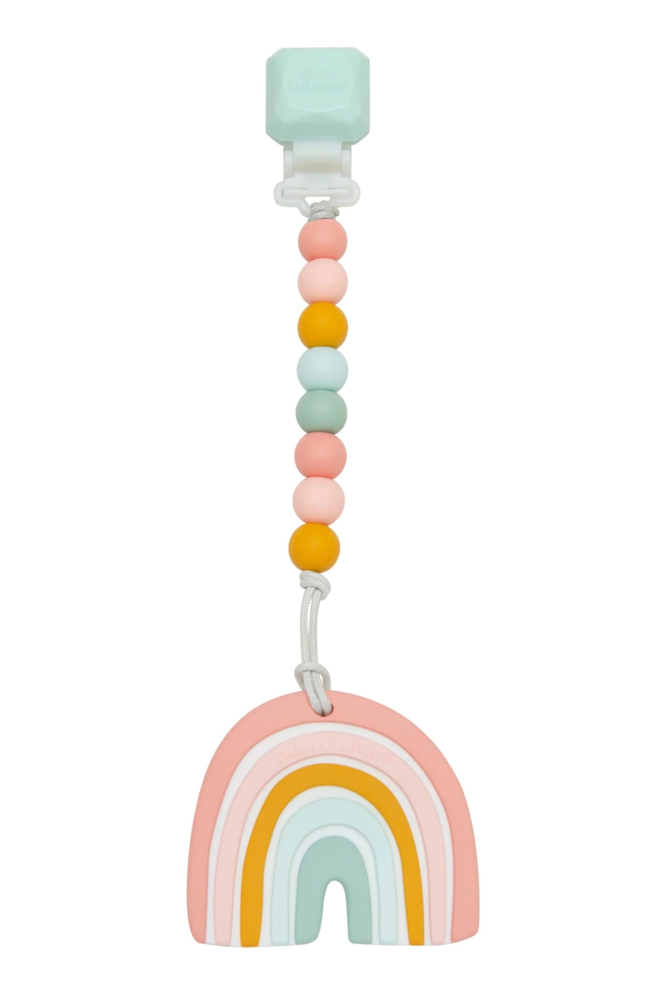 
                  
                    Loulou Lollipop Silicone Teether Set Pastel Rainbow - Mama + Fawn Co.-
                  
                