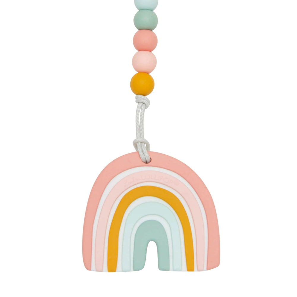 Loulou Lollipop Silicone Teether Set Pastel Rainbow - Mama + Fawn Co.-