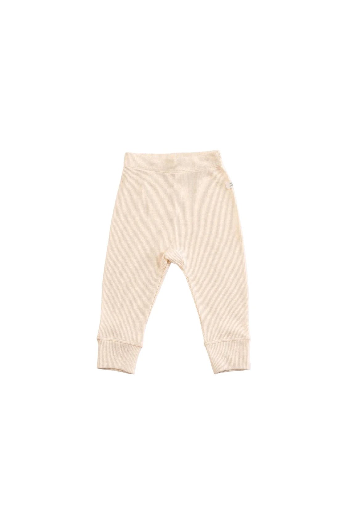 
                  
                    Loulou Lollipop Waffle Baby Pants - Coconut Milk - Mama + Fawn Co.-
                  
                